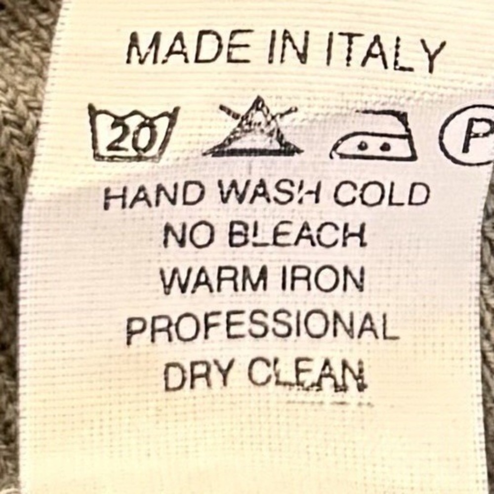 Gran Sasso Made in Italy Sleeveless Sz XXL Sweater Vest Olive Green Button Front - Picture 7 of 9
